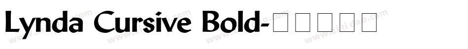 Lynda Cursive Bold字体转换